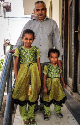 Mr. Alaiya - Director  Funguni Palace Hotel - and his daughters